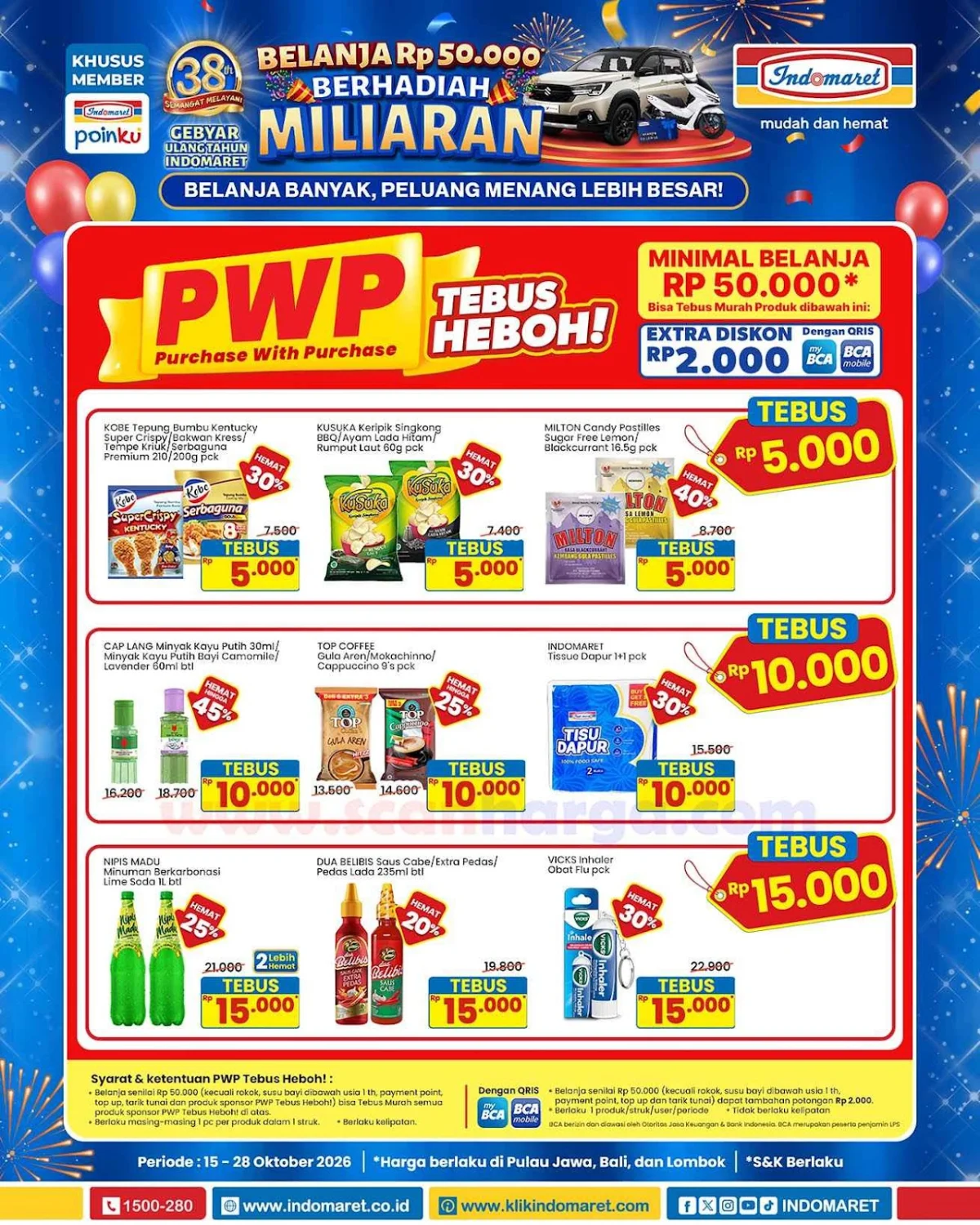 Promo Tebus Murah Indomaret: Belanja Hemat 15-28 Oktober 2026
