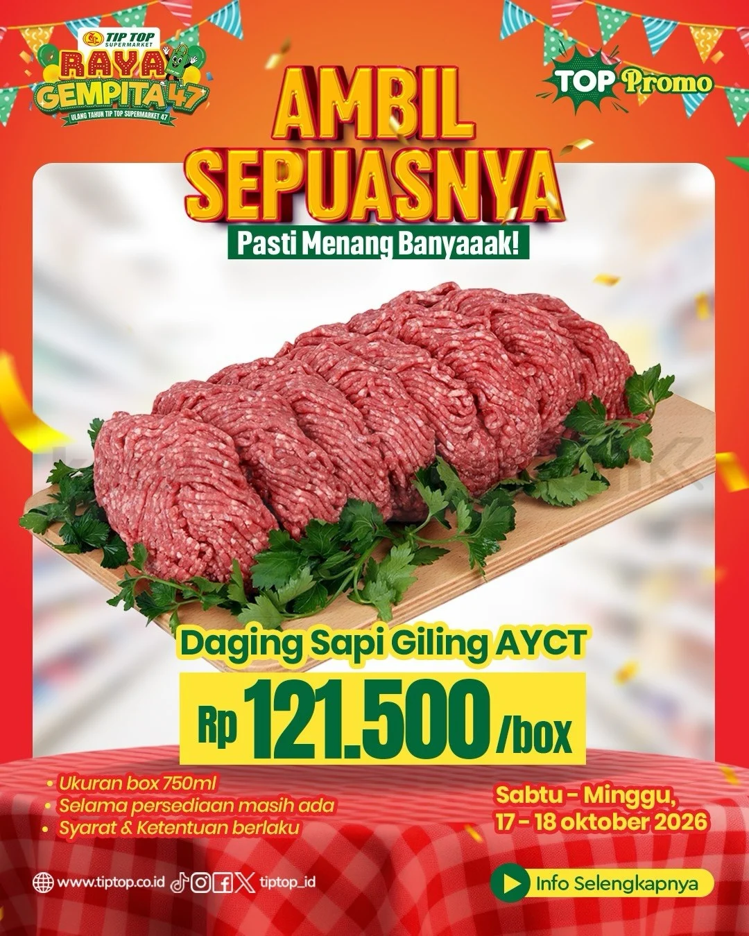 Promo TIP TOP: Isi Box Daging & Nugget Sepuasnya!