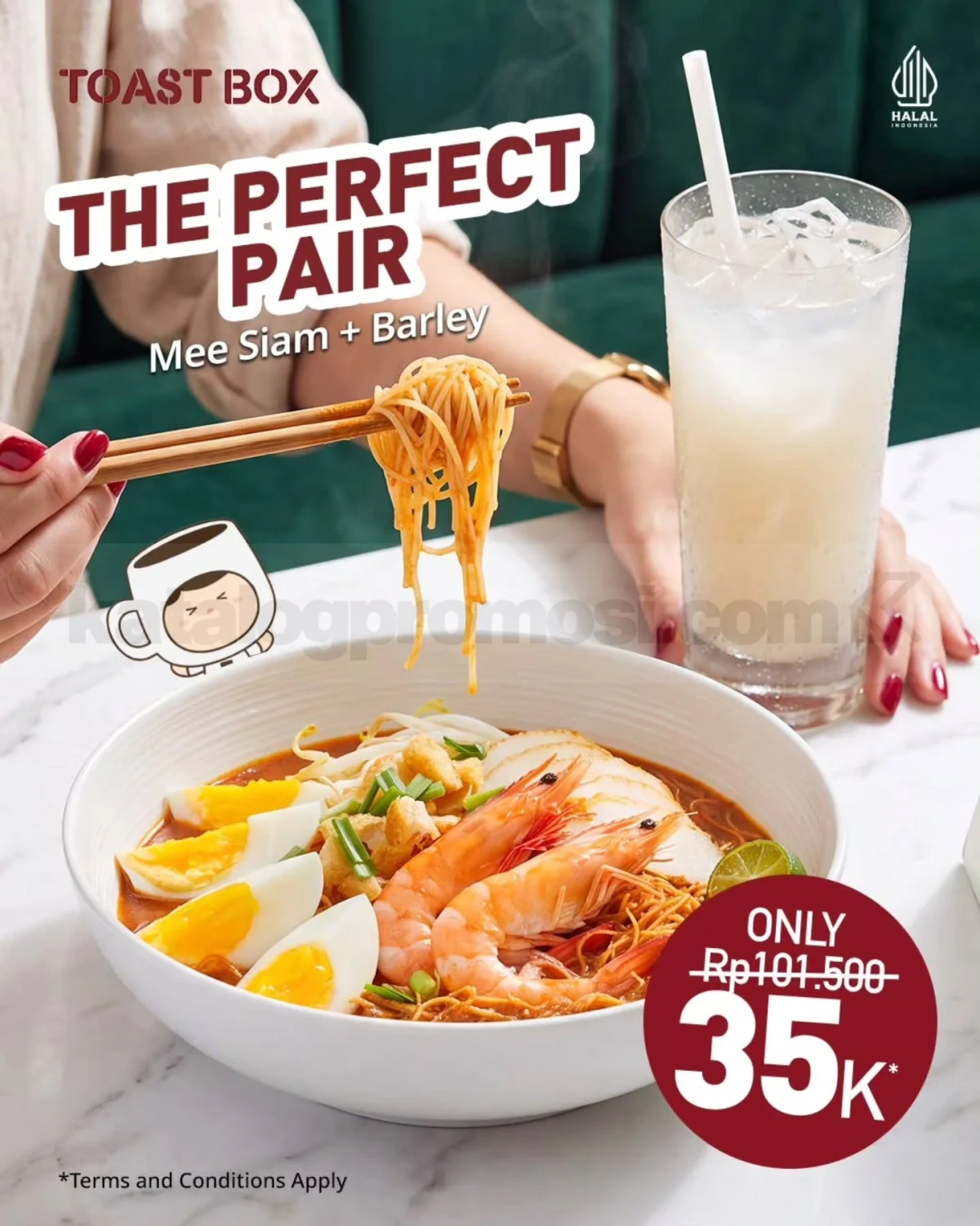 Promo Toast Box: Mee Siam + Barley Rp35 Ribu, Berlaku Hingga 2026