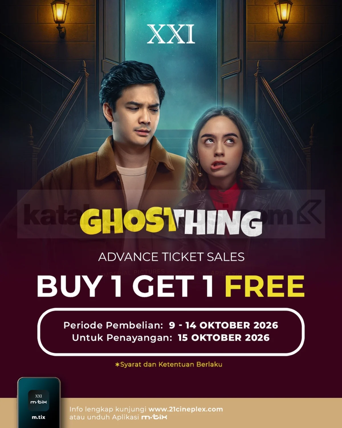 Promo XXI: Nonton 'Ghosthing' Berdua Cukup Bayar Satu Tiket!