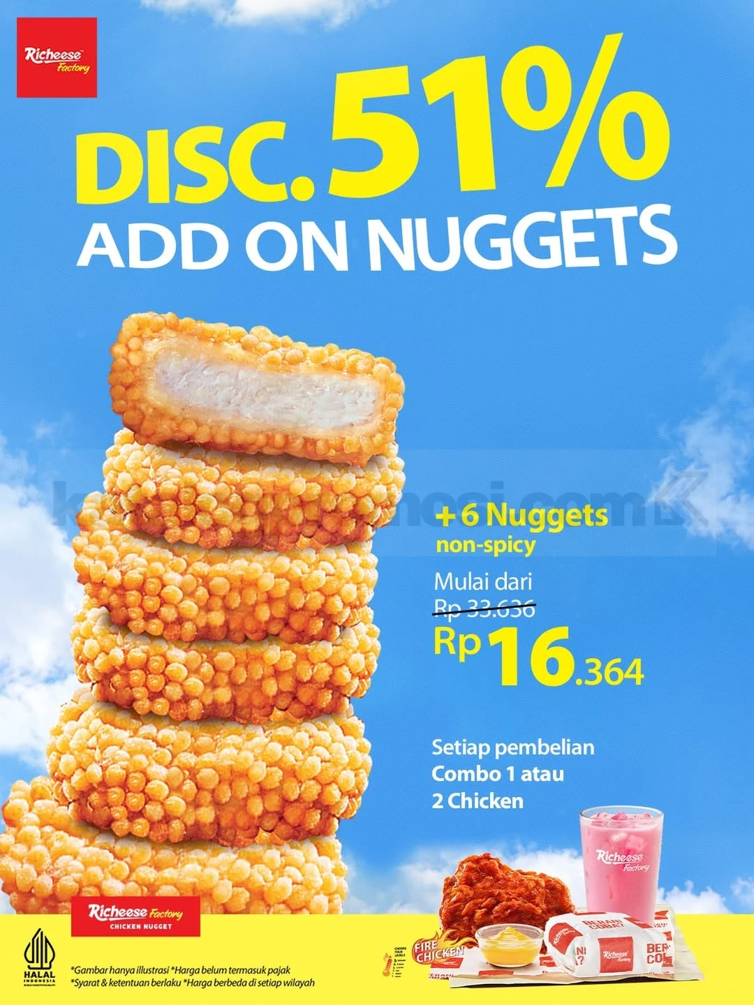 Richeese Factory: 6 Nuggets Diskon 51% di Oktober 2026