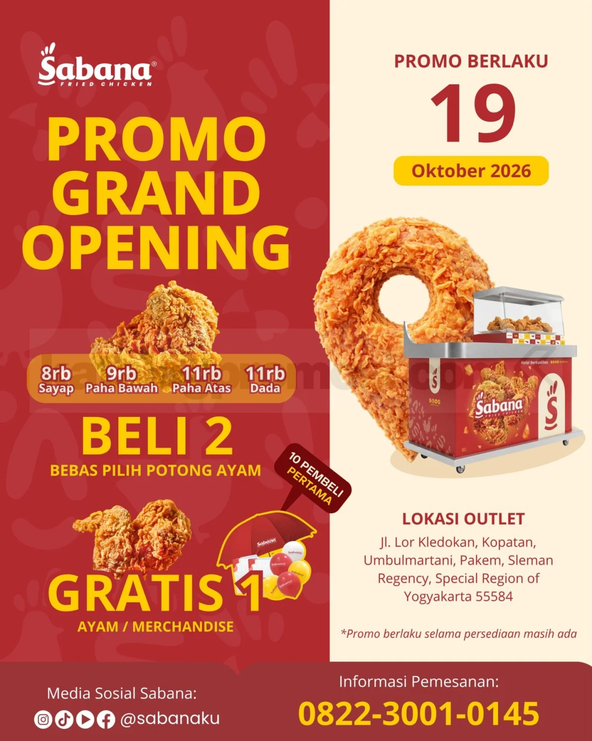 Sabana Buka Gerai Baru: Beli 2 Gratis 1 & Merchandise Menanti!
