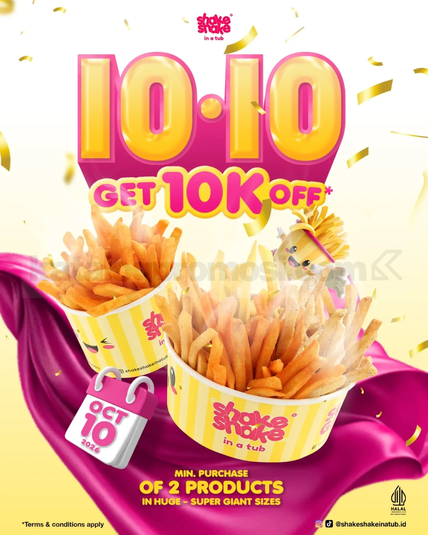 Shake Shake: Diskon Rp10.000 di Promo 10.10, Yuk!