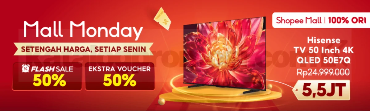 Shopee Mall Monday: Diskon 50% & Voucher 12 Okt 2026