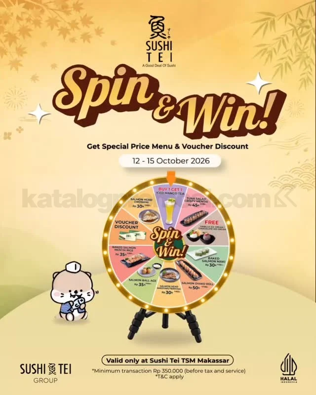 Sushi Tei Makassar Gelar Promo Spin & Win Oktober 2026