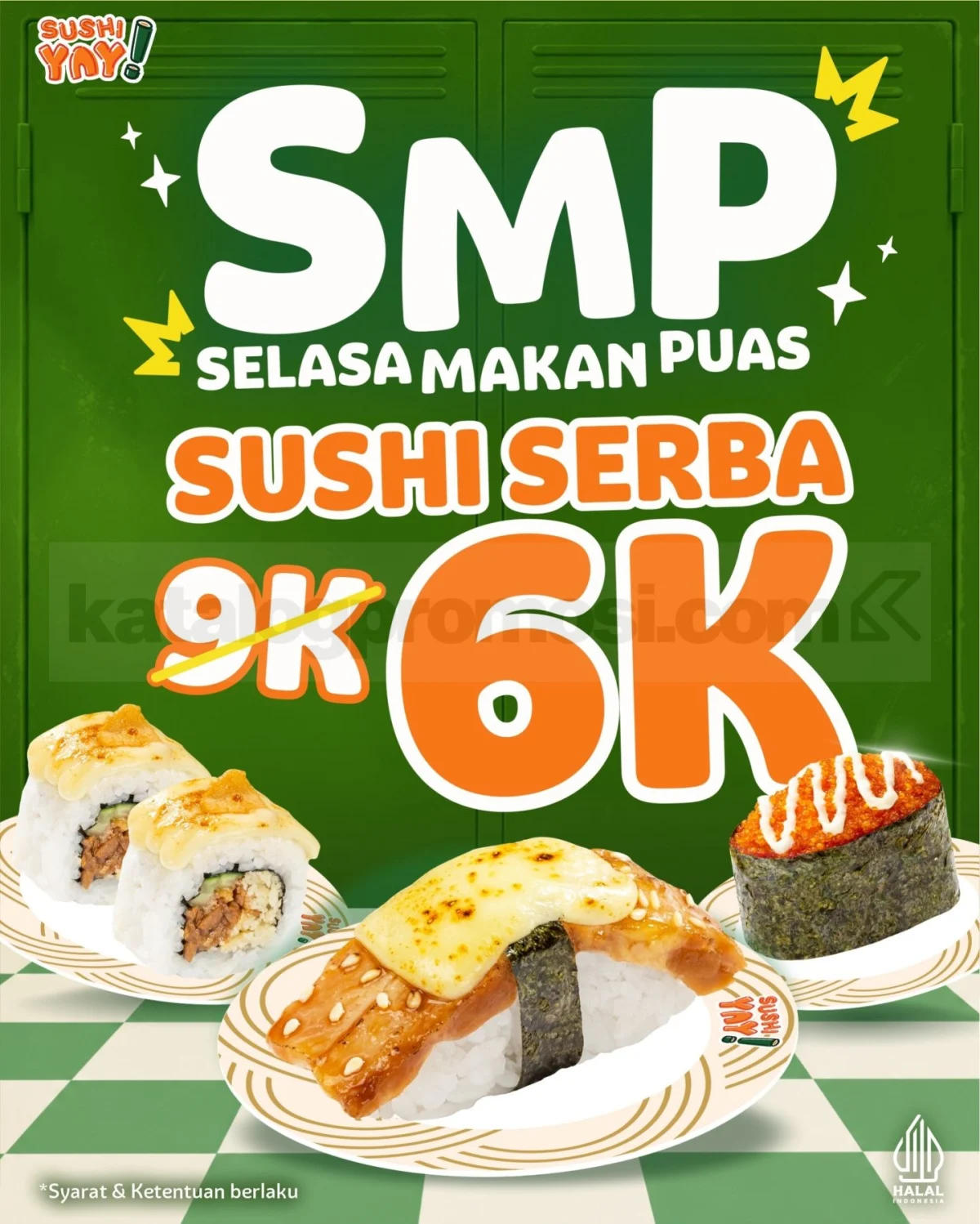Sushi Yay: Selasa Makan Puas, Sushi Hemat Rp6.000
