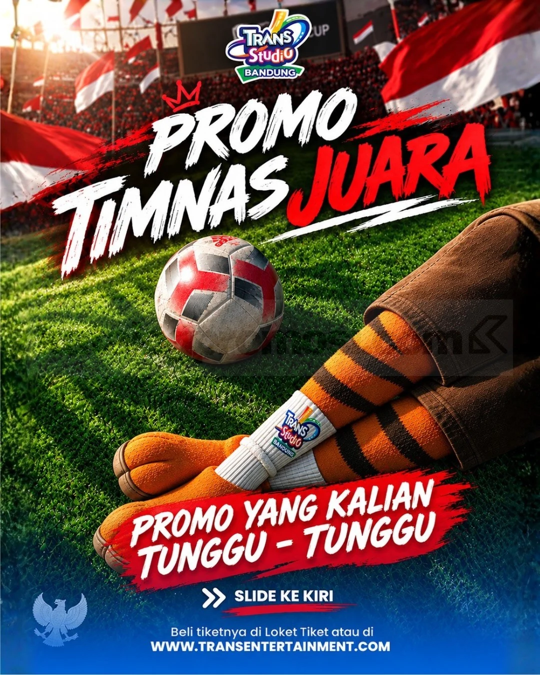 Trans Studio Bandung Tawarkan Tiket Buy 1 Get 1 Spesial Timnas