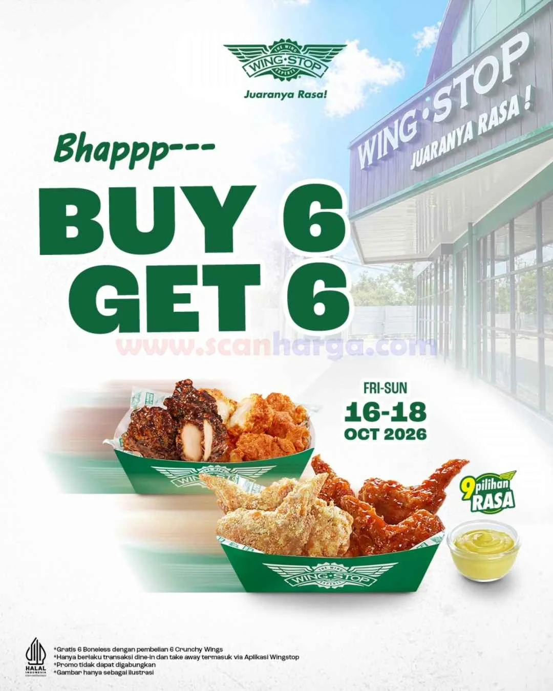 Wingstop Tawarkan Promo Spesial Akhir Pekan: Beli 6 Gratis 6!