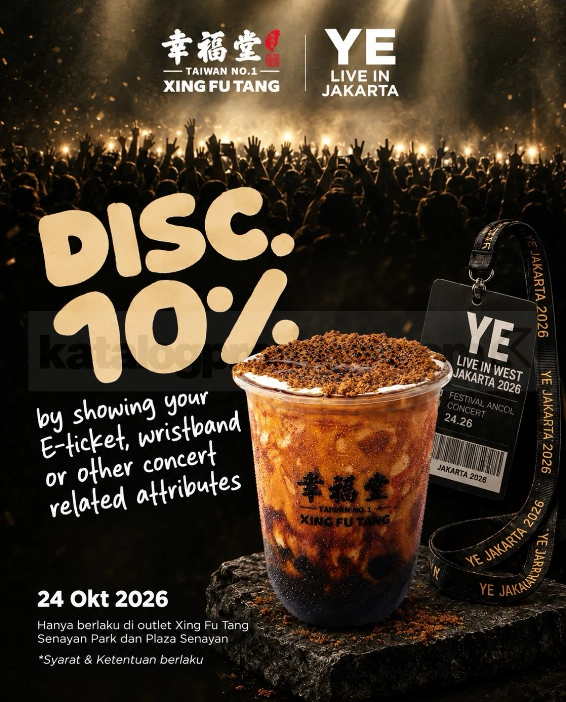 Xing Fu Tang: Diskon 10% Boba Spesial untuk YE Fans Konser