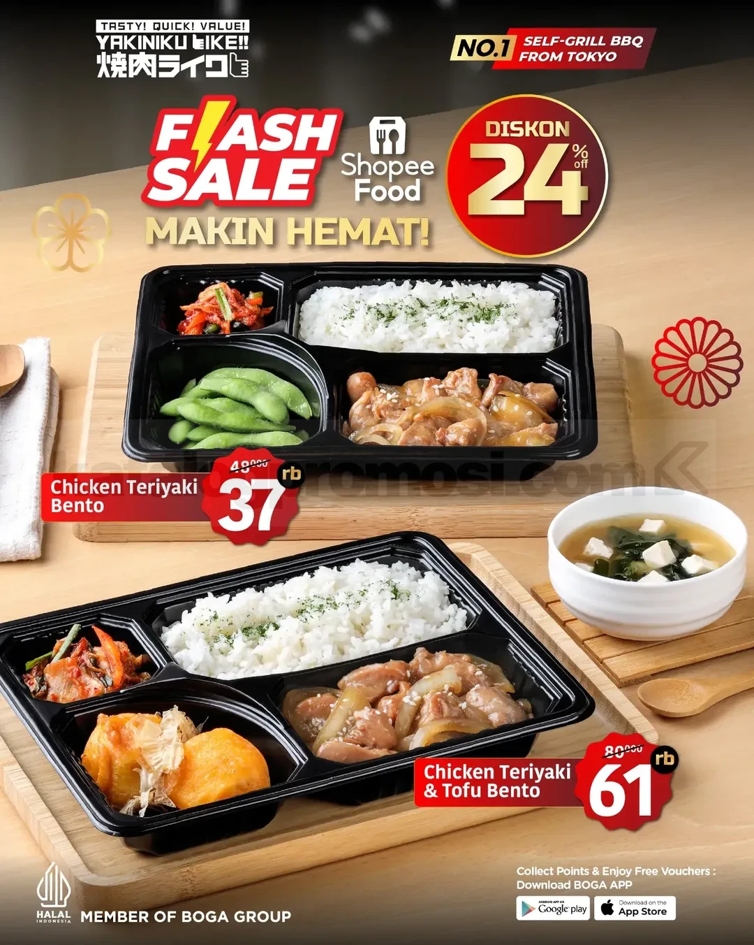 Yakiniku Like Bento Diskon 24% di ShopeeFood